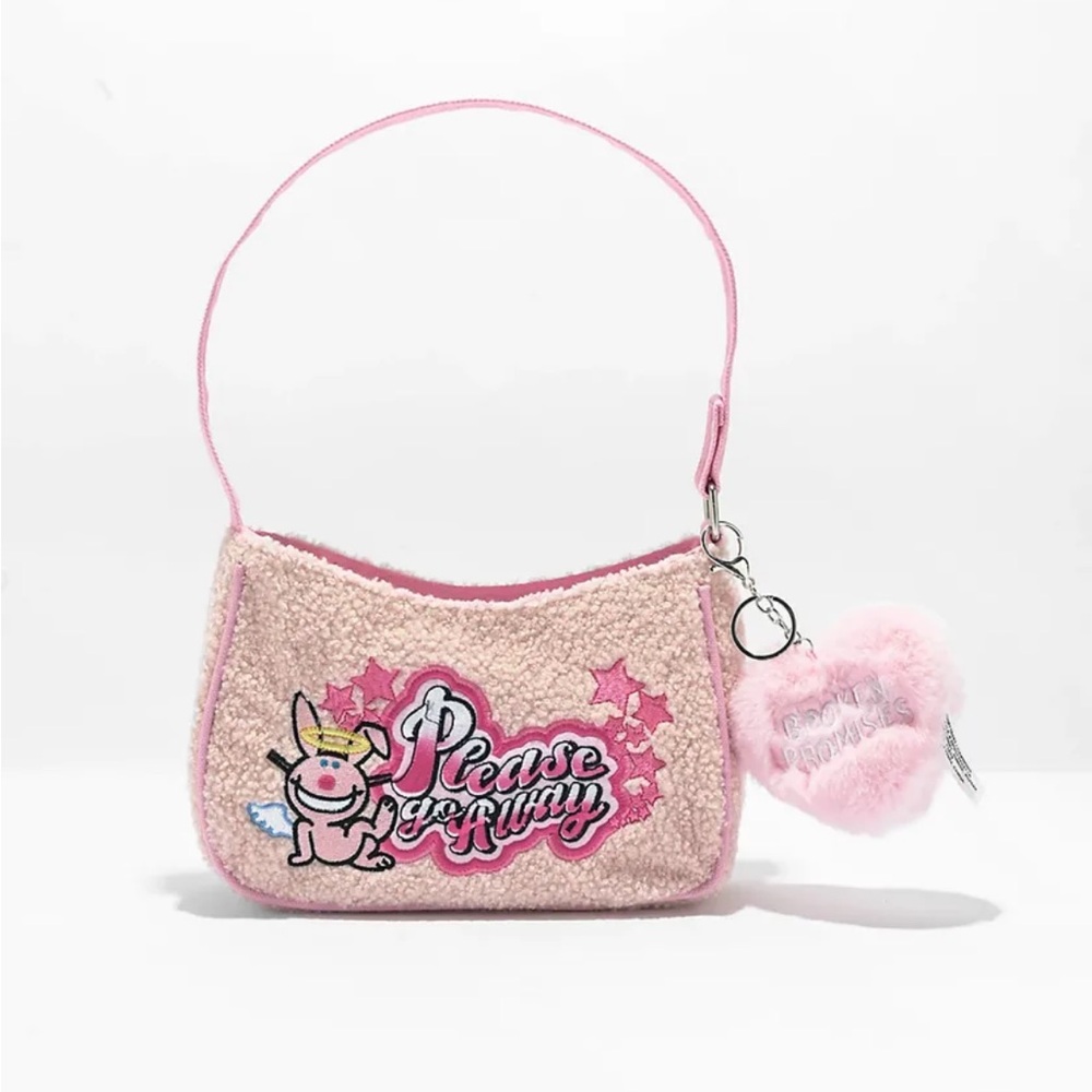Brand New with Tags! Go Away Pink Purse (Happy Bunny) Y2K Out Of Stock!